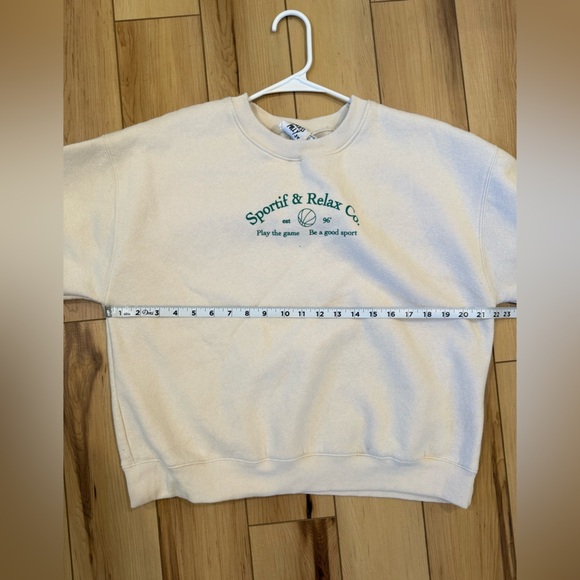 Princess Polly Cream Sweatshirt with Green Embroidery - Picture 9 of 9